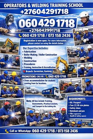 Tower Crane,Front end loader,Arc welding training school, call for booking
