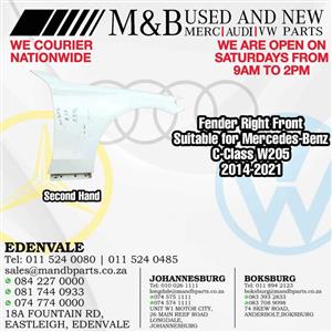 Fender Right Front (Second Hand)  Suitable for Mercedes-Benz C-Class W205 2014-2021