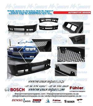 BMW E36 3-Series M3/M-Sport Style Front Bumper Cover Lower Lip w/Grill
