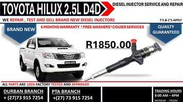Toyota Hilux 2.5L Diesel Injectors 