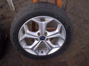 Ford 17 inch mag wheel with tyre.