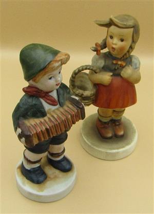 Goebel Hummel Boy & Girl Figurines x 2