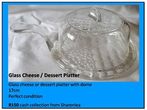 Glass Cheese or Dessert platter  