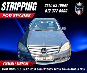 2010 Mercedes-Benz C200 Kompressor W204 Automatic Petrol – Stripping for Spares