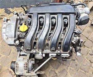 Renault senic 2006 mode model eng code K4MT 1.6 complete engine still running good for sale