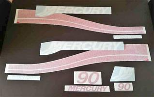 Mercury 90 Outboard motor stickers decals kits