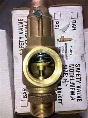 Brass pressure relief valves