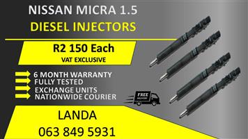 NISSAN MICRA 1.5 DIESEL INJECTORS FOR SALE OR RECON WITH 6 MONTH WARRANTY 