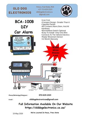 Car alarm designed for user installation