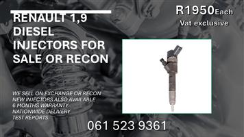 RENAULT 1.9 DIESEL INJECTORS FOR SALE WITH TEST REPORTS