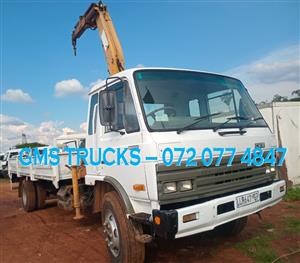 1996 NISSAN CM16 TURBO 96 TON WITH CRANE) DROPSIDE TRUCK FOR SALE (MT28)