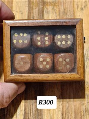 Vegas handmade wood and brass dice
