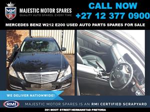 Mercedes Benz Merc E200 W212 E Class petrol stripping for used spares and parts 