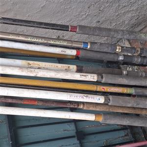 Set of 12 fishing rods 14.9 foot and shorter . 