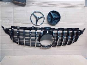 New W205 chrome front Grille With badge