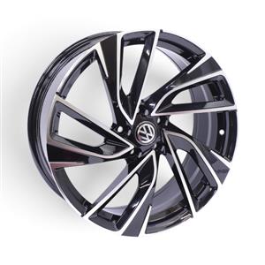 19″ FBX260 5×112 Black Machine Face Alloy Wheels