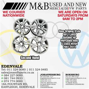 Rims Original Style set 17 inch (Second Hand)  Suitable for Mercedes-Benz C-Class W