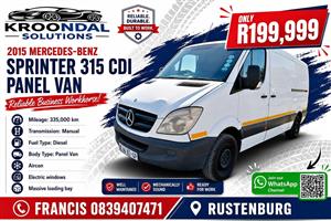 2015 Mercedes Benz Sprinter 315 CDI Panel van