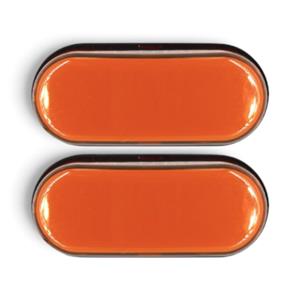 Universal Rectangle Orange LED Side Marker - 62x26mm (Pair)