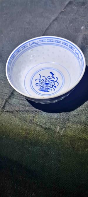 Vintage Jingdezhen Blue / White Porcelain Bowl