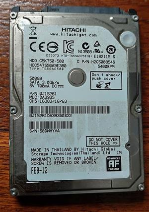 500GB Laptop hard drive 