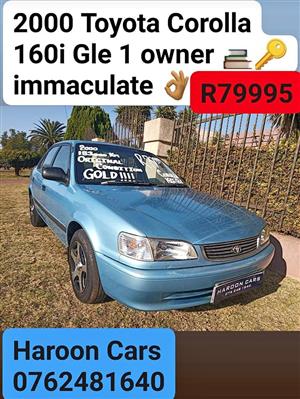 2000 Toyota Corolla 160i Gle one owner service history spare keys immaculate condition