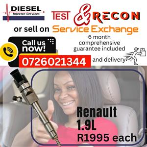 Renault 1.9L diesel injectors for sale