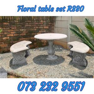 Concrete garden furniture 