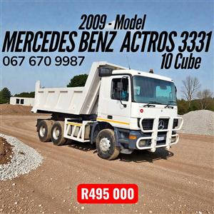 2009 - Mercedes-Benz Actros 3331 10 Cube Tipper Truck now on sale  - Excellent condition