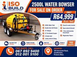 2500L Water Bowser Plastic Tank for sale