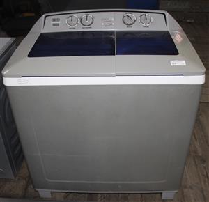 DEFY SILVER GREY 13KG DTT165 TWINMAID ASHING MACHINE W/OUTLET PIPE S065784A