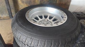 Second hand tyres and rims x 4