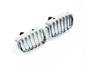 Dash Mounted Air Freshener Twin Grille Design (black or silver)