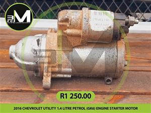 2016 CHEVROLET UTILITY 1.4 LITRE PETROL (GK6) ENGINE STARTER MOTOR