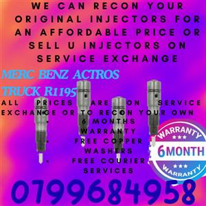 MERC BENZ ACTROS  TRUCK DIESEL INJCTORS WE RECON AND EXCHANGE