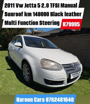 Call Haroon on 2011 Vw Jetta 5 2.0 TFSI Manual Sunroof Black leather 