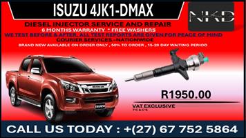 Isuzu 4JK1 DMAX Diesel Injectors 