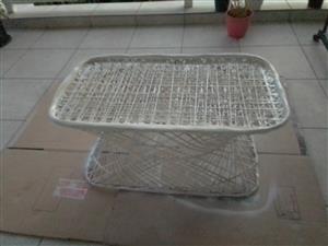 Wicker table for sale. Sale price: R650.00. Contact Cheryl for more information