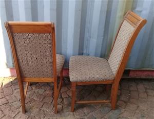 4 X Wooden,upholstered DININGROOM CHAIRS