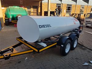 Stainless Steel Petrol Bowser/ Fuel Trailer/ Mini tanker 2500 Liter Capacity