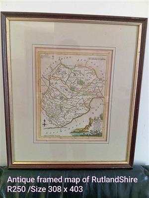 Antique framed map
