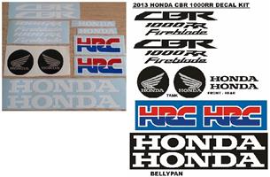 Decals stickers graphics kits for a 2013 CBR fireblade 1000 RR.