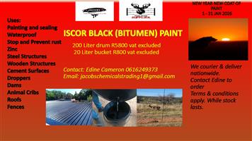 Iscor Black Bitumen Paint 