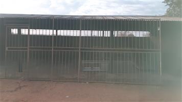 Steel Security fence with gate