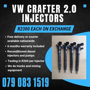 VW CRAFTER 2.0 INJECTORS FOR SALE WITH WARRANTY INCLUDED 