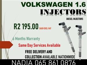 VOLKSWAGEN 1.6 DIESEL INJECTORS FOR SALE 