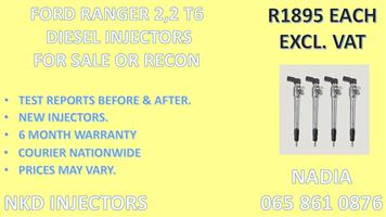 DIESEL INJECTORS FOR FORD RANGER 2.2 T6 FAST AND QUARANTEED