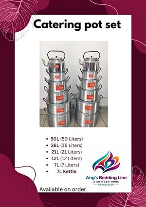 Catering pots sets for sale available on order only contact for price