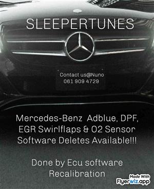 Mercedes-Benz , Dpf , Egr , Adblue , flaps, O2 Sensor Deletes Ecu Recalibration