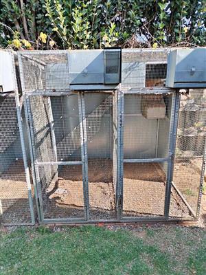 2 x double bird cages